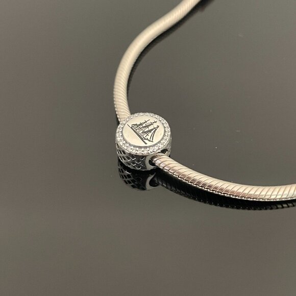 Pandora Boston Bead Charm Travel Charm S925 Sterling Silver Jewelry - Picture 5 of 8